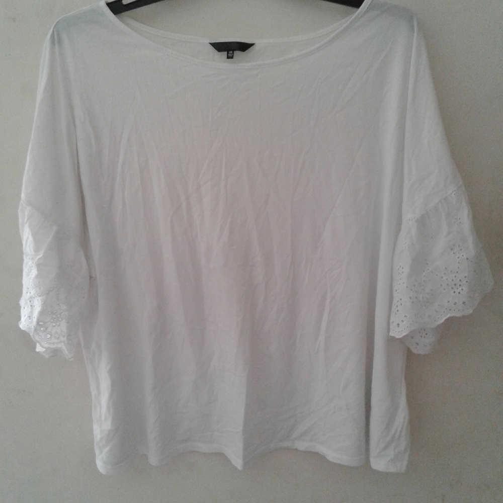White Bell Sleeve Top